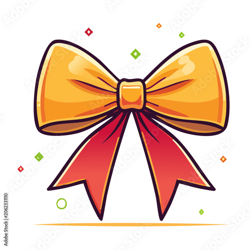 Colorful Gift Bow Illustration
