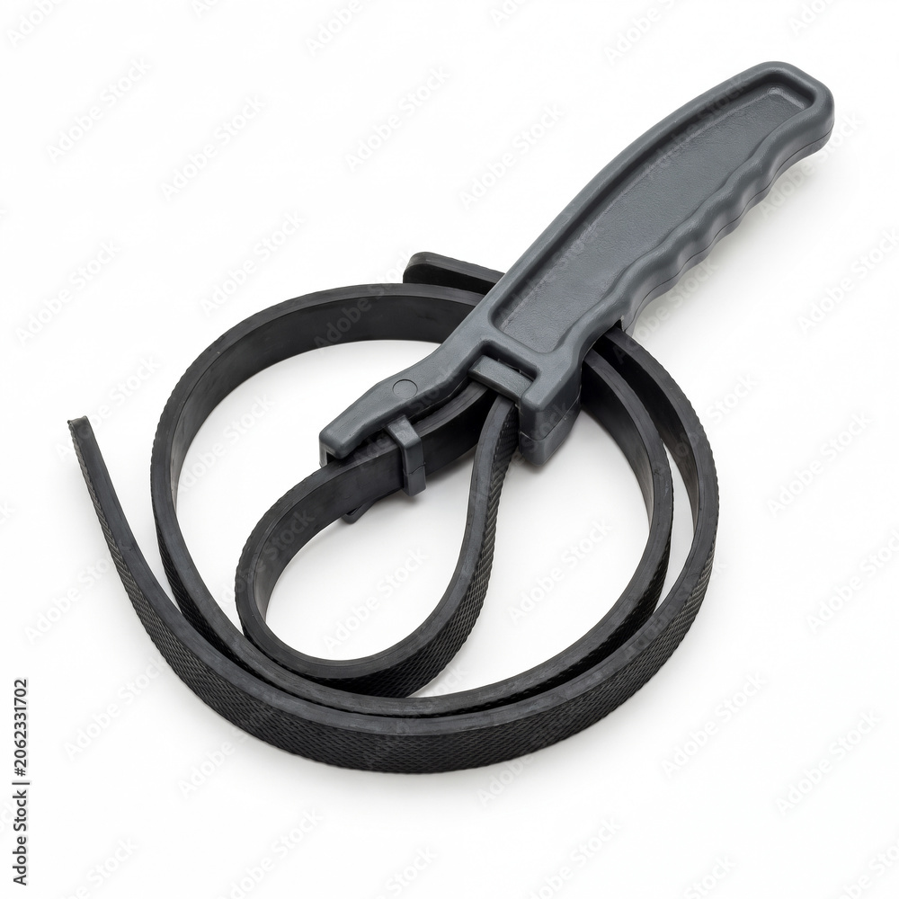 Fototapeta premium Generic plumbing strap wrench hand tool isolated on white.