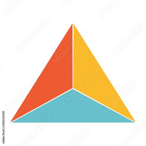 Flat geometric triangle vector