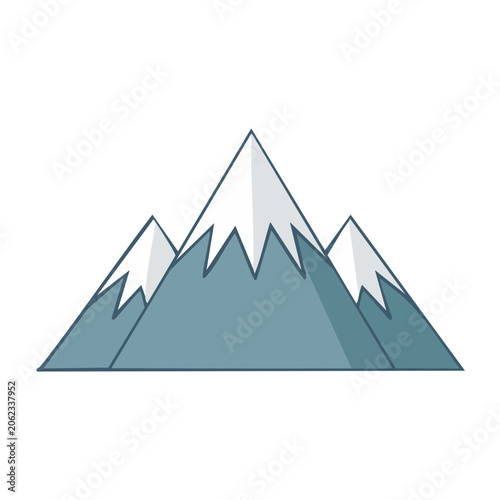 Flat design mountain vector illustration