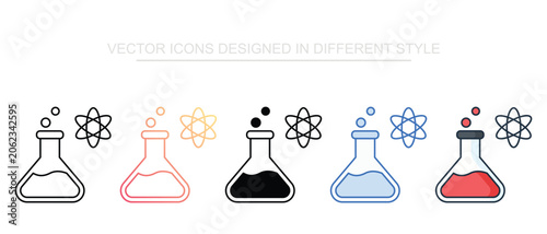 Science Experiment Icons Set