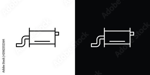 Konstfotografi Exhaust pipe icon symbol, best for mobile apps