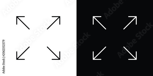 Tableau sur toile Expand icon symbol, best for mobile apps
