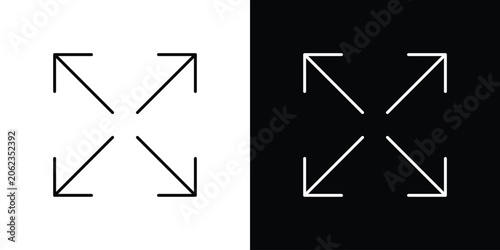 Photos Expand icon symbol, best for mobile apps