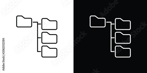 Folder tree icon symbol, best for mobile apps