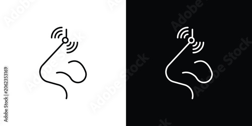 Nose pain icon symbol, best for mobile apps