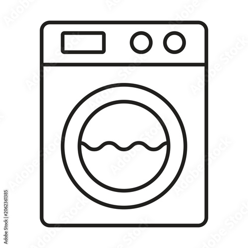 washing machine icon vector for graphic design, logo, web site, social media, mobile app, ui illustration