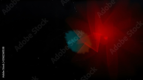 Abstract red and teal light streaks image