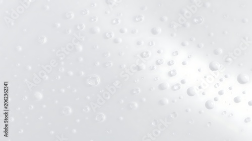 White liquid surface with many small bubbles clear texture
