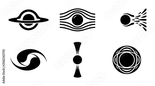 Slika na platnu Cosmic Icons: Celestial Bodies & Phenomena