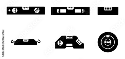 Foto Various Spirit Level Tools Collection