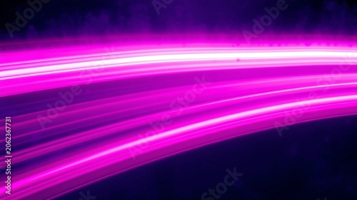 Vibrant pink light streaks against dark background purple abstract