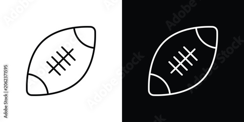 Photos Rugby icon outline stroke in black.