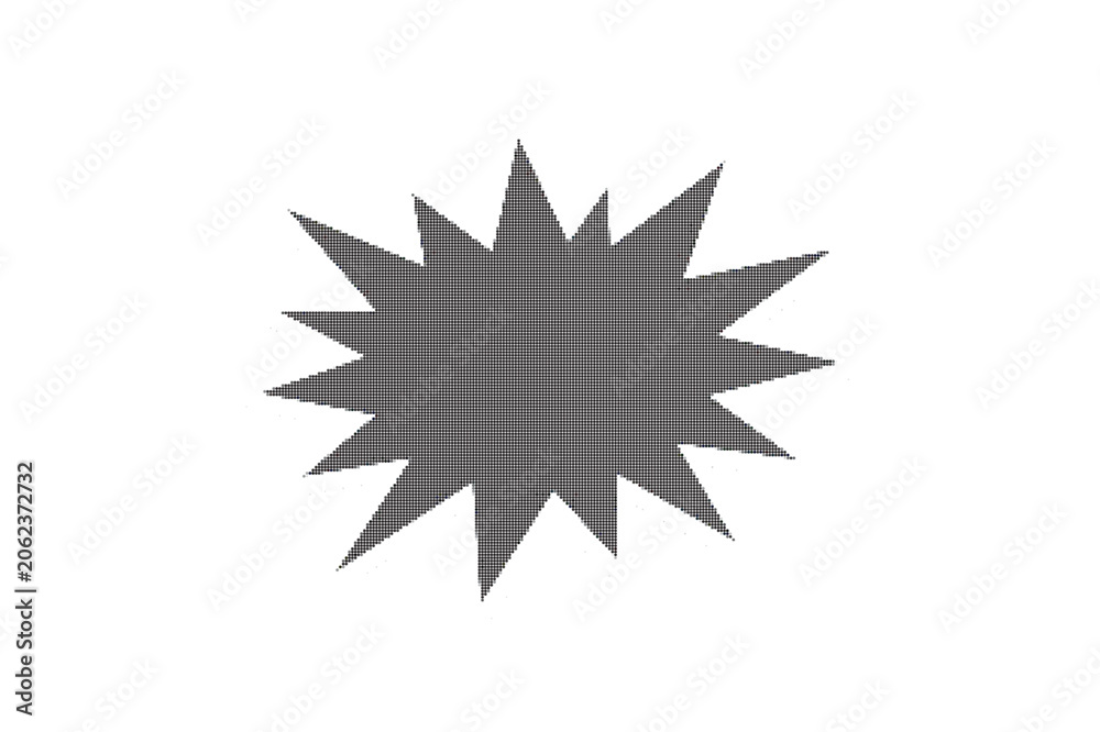 Fototapeta premium Retro comic burst shape vector graphic illustration