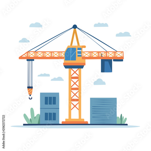 Flat design lighthouse vector illustration
