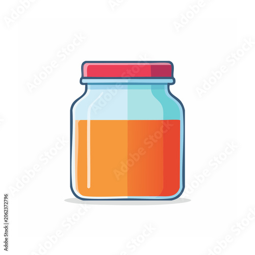 Flat design thermos flask with gradient colors