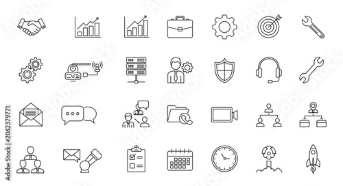 hotel icons set