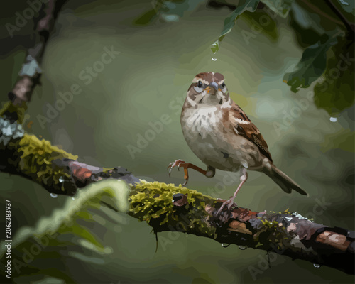 sparrow on a branch