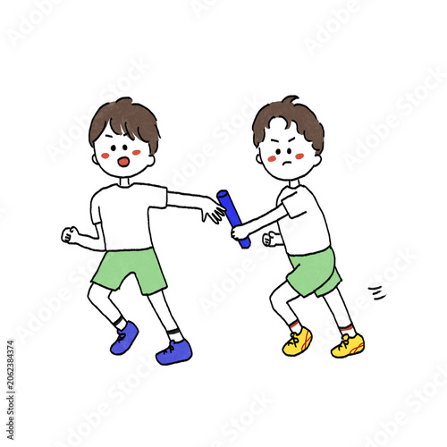運動会　リレー　イラスト