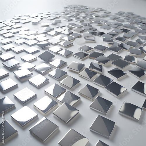 Abstract 3D cube background with modern blocks, futuristic technology design and clean business architecture style