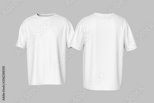 Fotografie Realistic T-Shirt Mockups on white 3D rendering