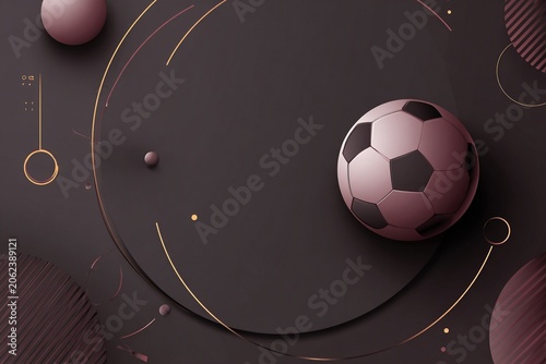 Minimal Geometric Football Concept Background