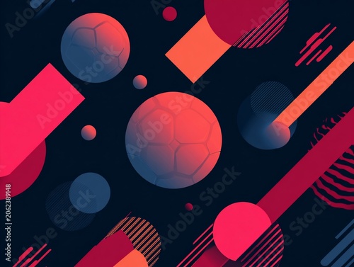 Minimal Geometric Football Concept Background