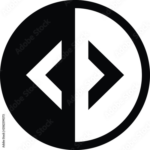 Soccer center pitch vector icon football midfield circle chevron arrows opposite direction kickoff dynamic geometric minimalist flat silhouette symbol clash