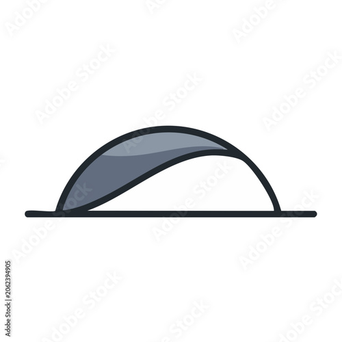Minimalist black eyeglasses icon