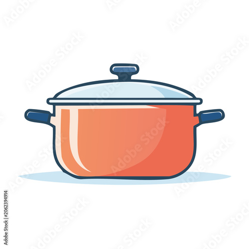 Orange paint bucket with blue handle 3D render