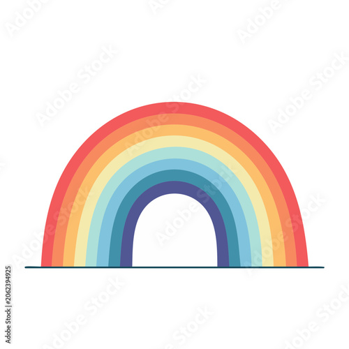 Rainbow arch vector graphic