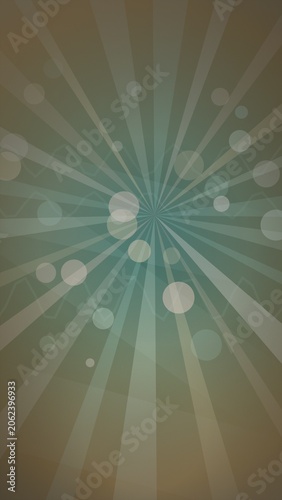 Abstract sunburst background with bokeh and geometric pattern