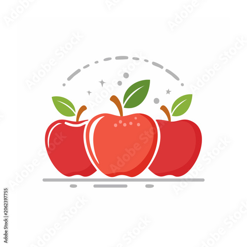 Flat design heart with leaves vector