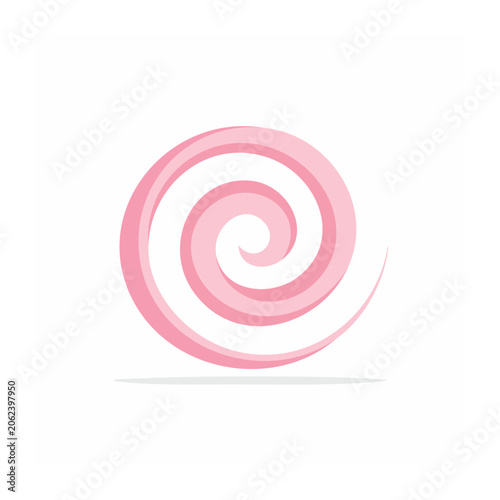 Pink minimalist spiral graphic