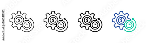 Photos Cost Effective Icon Collection Different Style Outline
