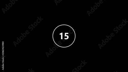 Countdown timer from 20 to 0 seconds real time. Modern flat design of countdown animation. motion graphic of countdown concept.
