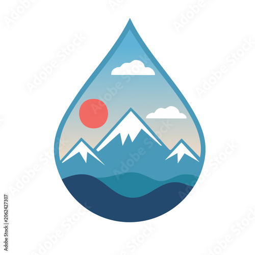 Flat design warning triangle with flame icon