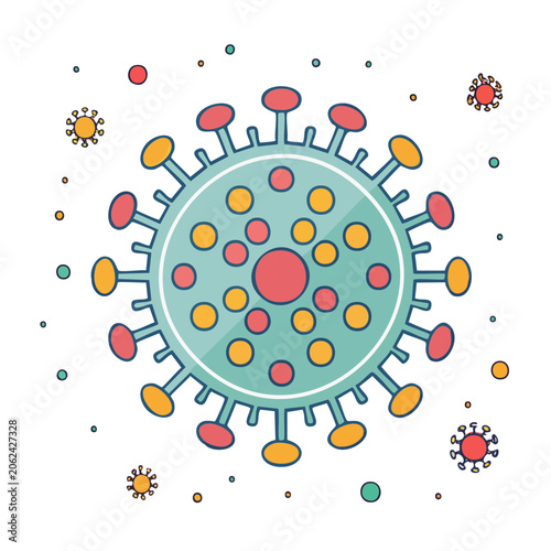 Geometric pattern with dots and hexagons