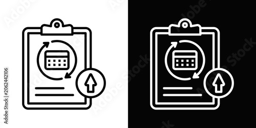 Konstfotografi Recovery Planning Icon White And Black Background Style