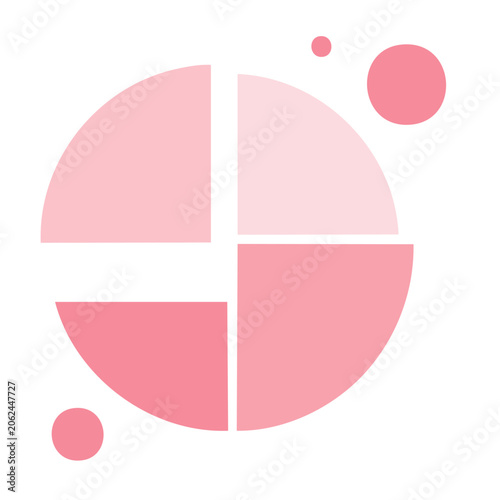 Pink Geometric Shapes Vector Design
