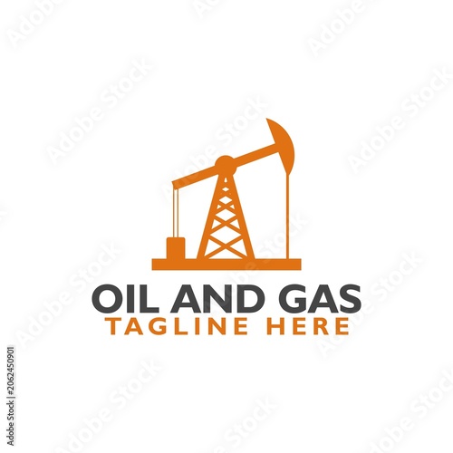 Oil and gas logo icon isolated on white background