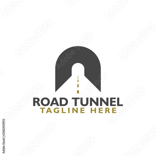 Road tunnel logo icon isolated on white background