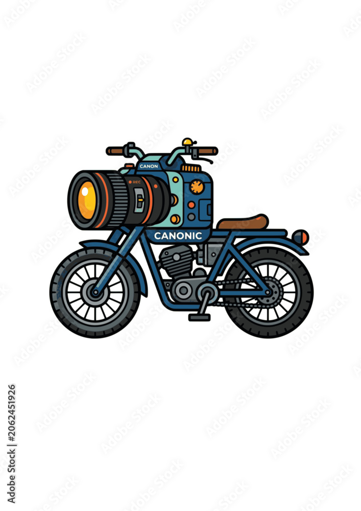 Fototapeta premium Blue Dirt Bike Motocross Vector Icon for Off Road Racing Sport