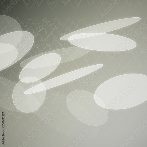 Abstract background with glowing shapes and wave patterns