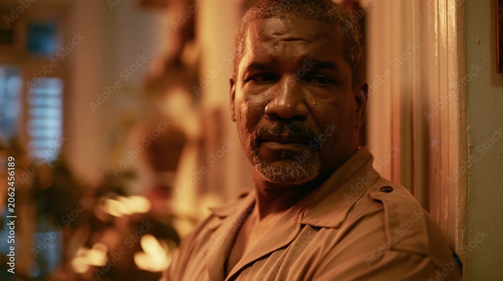 Obraz premium Sandwich Generation Middle Aged Cuban Conflicted