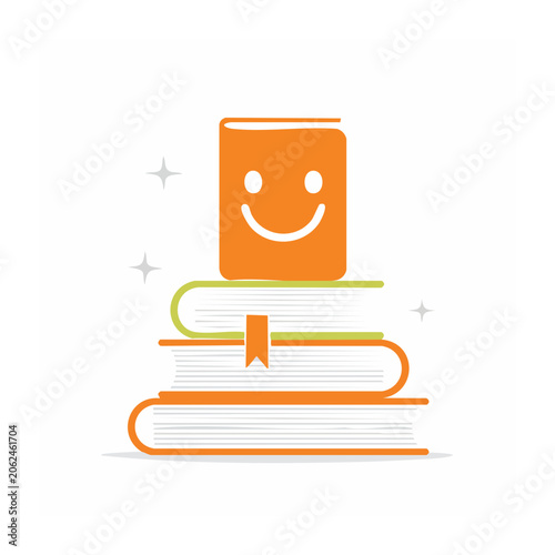 Flat design smiling envelope vector icon