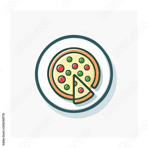 Flat design target with dart vector illustration