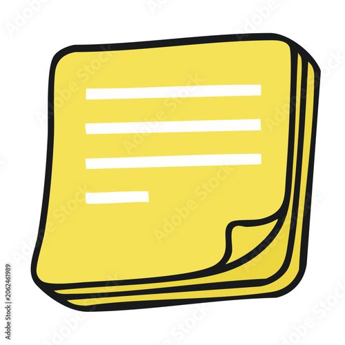 Yellow notebook icon flat design