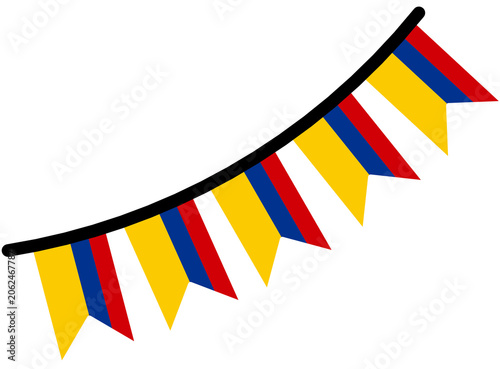 Colombia Flag Motif Party Bunting