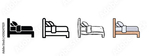 Tableau sur toile beds with headboards and footboards and pillows and blankets  various bed design